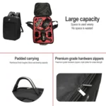 For DJI FPV Combo Backpack Storage Box Shockproof Wear-resistant Splash-proof Nylon Cloth Bag Handbag - Image 6