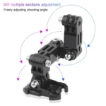Cycling Helmet Adhesive Multi-Joint Arm Fixed Mount Set with J-Hook Buckle Mount & Screw for GoPro, Insta360, DJI and Other Action Cameras - Image 3