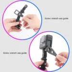 Cycling Helmet Adhesive Multi-Joint Arm Fixed Mount Set with J-Hook Buckle Mount & Screw for GoPro, Insta360, DJI and Other Action Cameras - Image 4