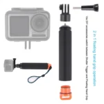 Shutter Trigger + Floating Hand Grip Diving Buoyancy Stick with Adjustable Anti-lost Strap & Screw & Wrench for DJI Osmo Action - Image 5