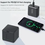 RUIGPRO 5V 3A QC 3.0 + PD Quick Charger Power Adapter for DJI OSMO Action, US Plug - Image 5
