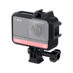 Plastic Frame Mount Protective Case Cage with Tripod Base Adapter & Long Screw & Cold Shoe Base for Insta360 One R