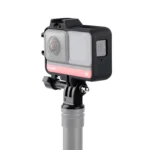 Plastic Frame Mount Protective Case Cage with Tripod Base Adapter & Long Screw & Cold Shoe Base for Insta360 One R - Image 5