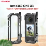 For Insta360 X3 YELANGU LW-ONE X3 Metal Cage Extended Frame Case - Image 3