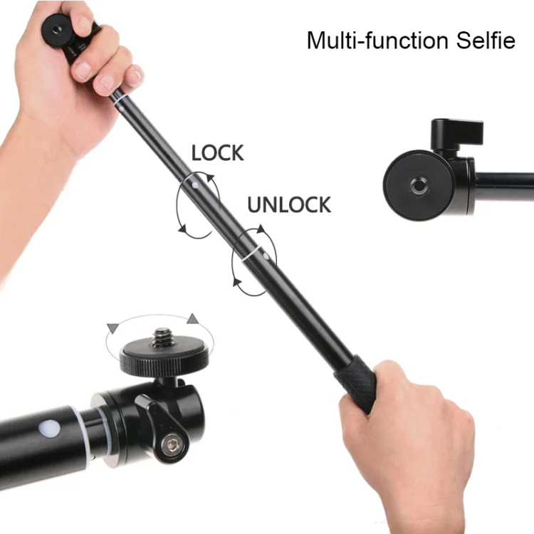 DCA2302_6.webp 30-93cm Grip Foldable Tripod Holder Multi-functional Selfie Stick Monopod for GoPro, Insta360, DJI and Other Action Cameras, Phones - Image 7