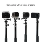 30-93cm Grip Foldable Tripod Holder Multi-functional Selfie Stick Monopod for GoPro, Insta360, DJI and Other Action Cameras, Phones - Image 10
