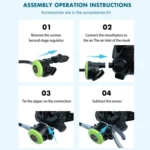 Water Sports Diving Snorkeling Mask Swimming Glasses for GoPro, Insta360, DJI and Other Action Cameras - Image 5