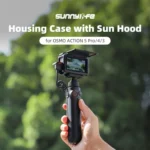 For DJI Osmo Action 5 Pro / 4 / 3 Sunnylife Protective Case Frame Mount Adapter Sun Hood Housing Case - Image 3