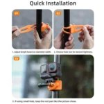 Sunnylife Action Camera Flexible Mount 360 Strap Wrap Band Mount Bike Tube Clip Holder - Image 6