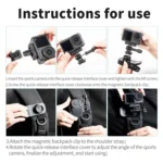 STARTRC 360 Degree Rotation Backpack Clip Magnetic Suction Mount - Image 7