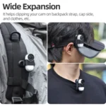 For Insta360 GO3 / GO 3S Sunnylife 360 Degree Rotation Backpack Clip Action Camera Clamp Mount - Image 10