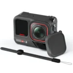 For Insta360 Ace Pro 2 Silicone Protective Case with Wrist Strap & Lens Cover