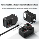 For Insta360 Ace Pro 2 Silicone Protective Case with Wrist Strap & Lens Cover - Image 2