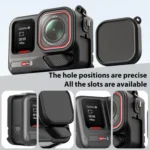 For Insta360 Ace Pro 2 Silicone Protective Case with Wrist Strap & Lens Cover - Image 3