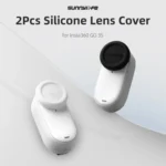 For Insta360 GO 3S Sunnylife 2pcs Black and White Scratch-resistant Lens Protective Cap - Image 2