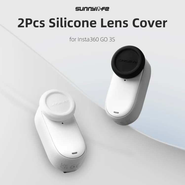 DCA2745_1.webp For Insta360 GO 3S Sunnylife 2pcs Black and White Scratch-resistant Lens Protective Cap - Image 2