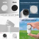 For Insta360 GO 3S Sunnylife 2pcs Black and White Scratch-resistant Lens Protective Cap - Image 3