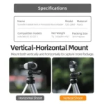 For Insta360 GO 3S / GO 3 Sunnylife Foldable Vertical-Horizontal Mount Adapter Protective Frame Brackets Housing Case - Image 3
