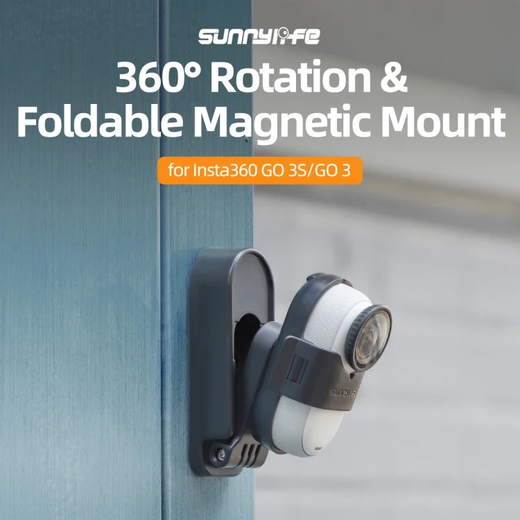DCA2749B_1.webp For Insta360 GO3 / GO 3S Sunnylife 360 Rotation Foldable Magnetic Mount - Image 2