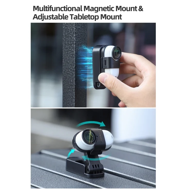 DCA2749B_2.webp For Insta360 GO3 / GO 3S Sunnylife 360 Rotation Foldable Magnetic Mount - Image 3