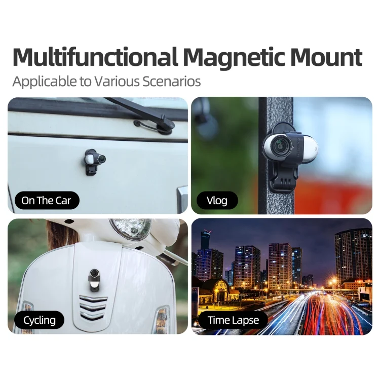 DCA2749B_4.webp For Insta360 GO3 / GO 3S Sunnylife 360 Rotation Foldable Magnetic Mount - Image 5