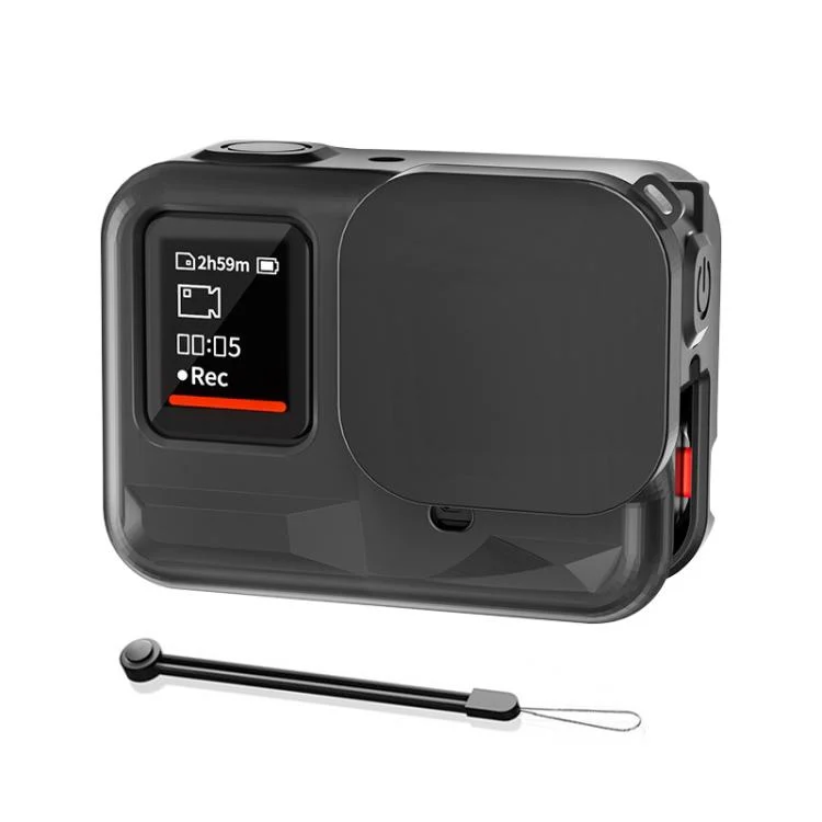 For Insta360 Ace Pro Silicone Protective Case with Wrist Strap & Lens Cover