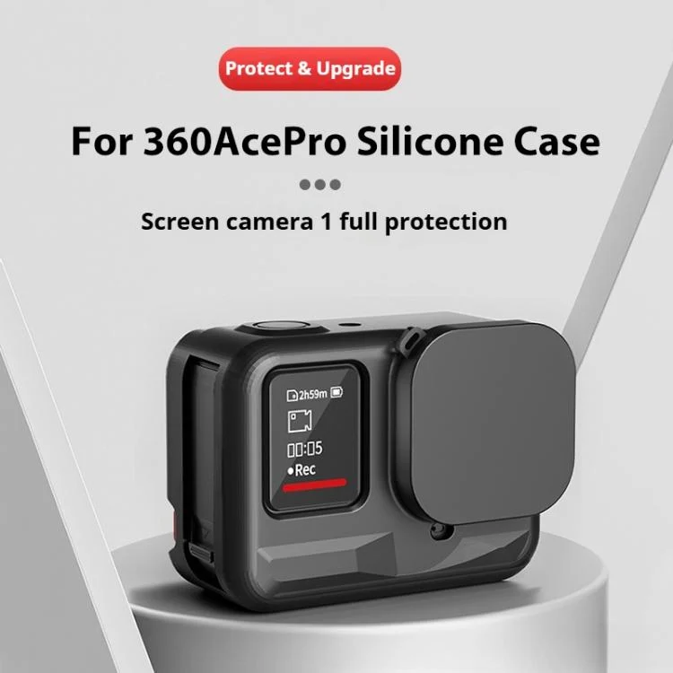 DCA2750B_1.webp For Insta360 Ace Pro Silicone Protective Case with Wrist Strap & Lens Cover - Image 2
