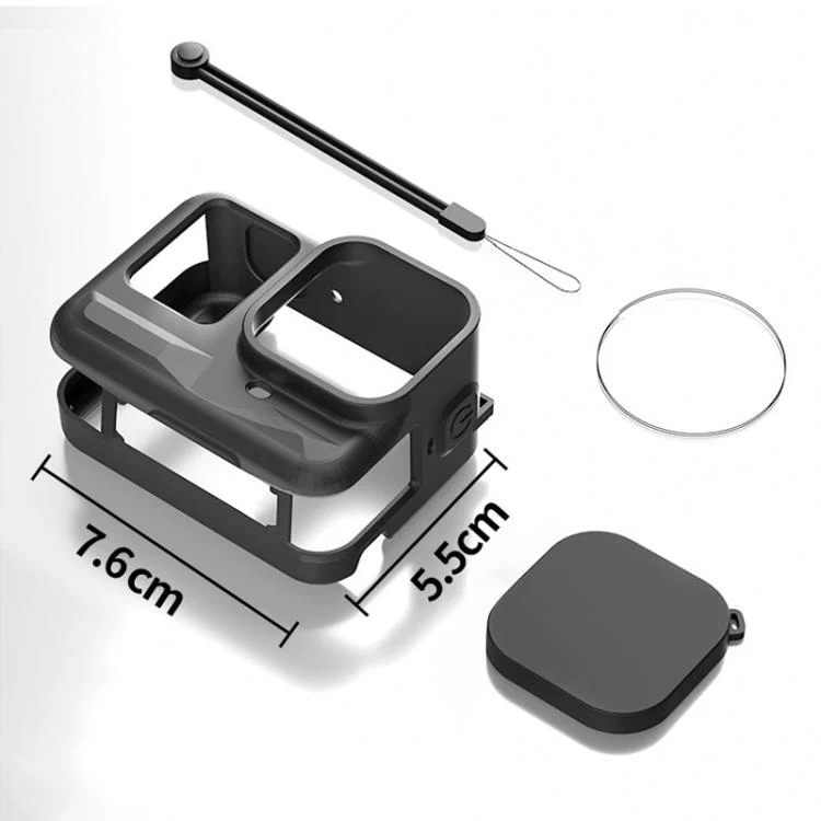 DCA2750B_10.webp For Insta360 Ace Pro Silicone Protective Case with Wrist Strap & Lens Cover - Image 11
