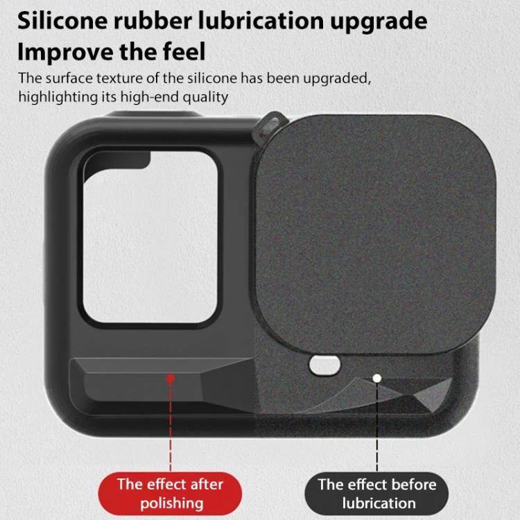 DCA2750B_5.webp For Insta360 Ace Pro Silicone Protective Case with Wrist Strap & Lens Cover - Image 6