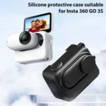 For Insta360 GO 3S Camera Charging Case Silicone Case with Lens Cap & Strap - Image 2