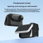 For Insta360 GO 3S Camera Charging Case Silicone Case with Lens Cap & Strap - Image 3