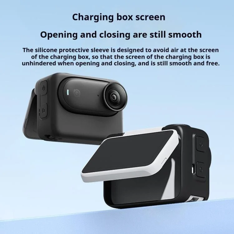 DCA2753B_2.webp For Insta360 GO 3S Camera Charging Case Silicone Case with Lens Cap & Strap - Image 3