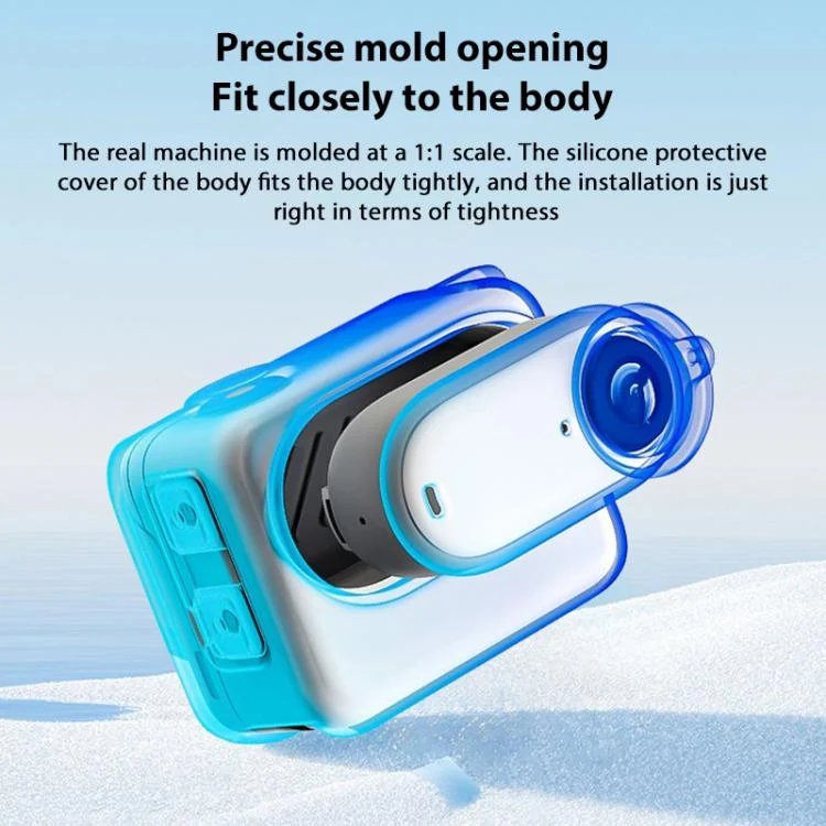 DCA2753B_3.webp For Insta360 GO 3S Camera Charging Case Silicone Case with Lens Cap & Strap - Image 4