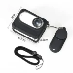 For Insta360 GO 3S Camera Charging Case Silicone Case with Lens Cap & Strap - Image 7