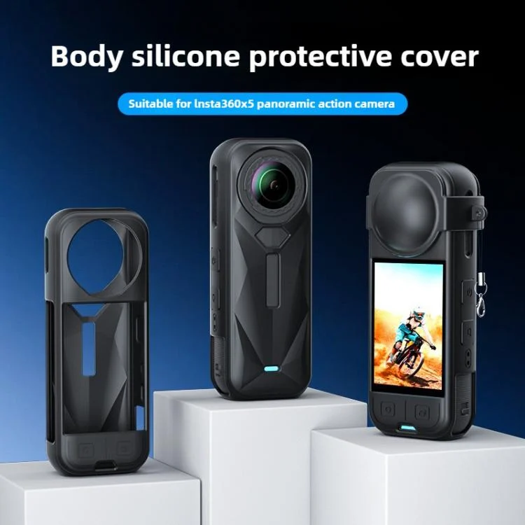 DCA2757B_2.webp For Insta360 X5 Camera Body Cover Silicone Case with Lens Cover - Image 3