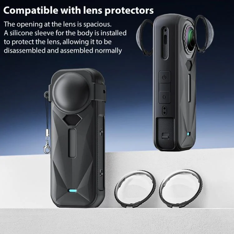 DCA2757B_3.webp For Insta360 X5 Camera Body Cover Silicone Case with Lens Cover - Image 4