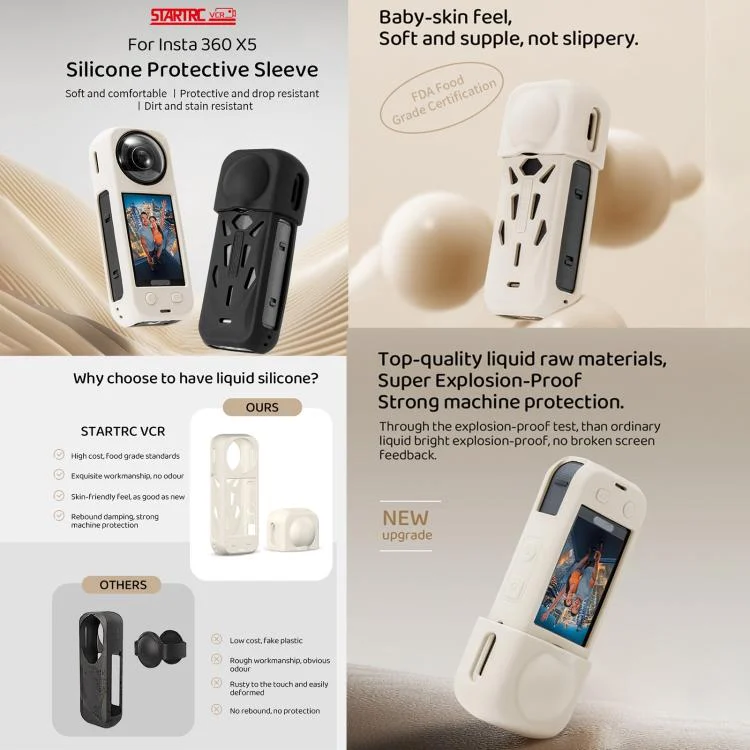 DCA2785_B3.webp For Insta360 X5 STARTRC Silicone Protective Cover with Lens Cover - Image 4
