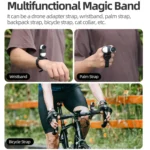 For Insta360 GO 3S / GO 3 Sunnylife Camera Strap Magnetic Mount Drone Mount Silicone Wristband Backpack Stripe - Image 5