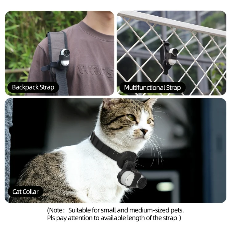 DCA2878B_5.webp For Insta360 GO 3S / GO 3 Sunnylife Camera Strap Magnetic Mount Drone Mount Silicone Wristband Backpack Stripe - Image 6
