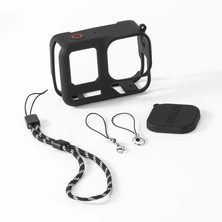 DCA2879B_1.webp For Insta360 Ace Pro 2 STARTRC Body Silicone Case with Lens Cap & Lanyard - Image 2