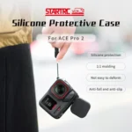 For Insta360 Ace Pro 2 STARTRC Body Silicone Case with Lens Cap & Lanyard - Image 6