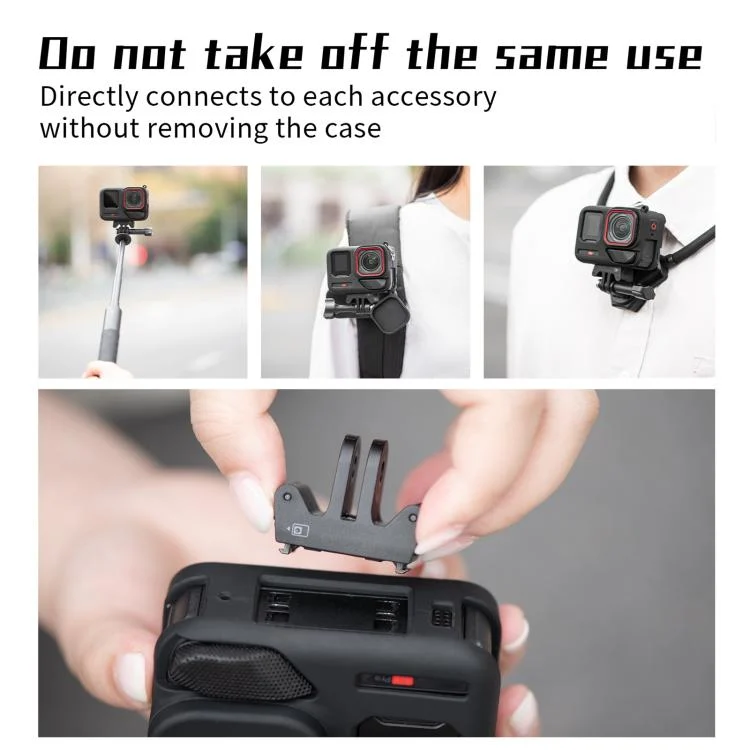 DCA2879B_9.webp For Insta360 Ace Pro 2 STARTRC Body Silicone Case with Lens Cap & Lanyard - Image 10