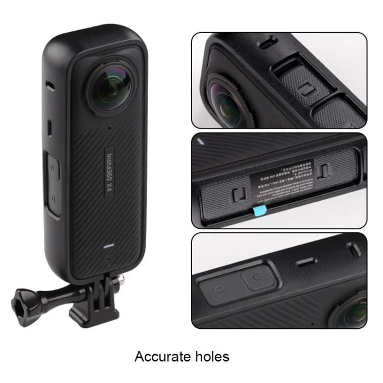DCA3355B_3.webp For Insta360 X4 PC Plastic Protective Frame with PC Lens Cover Guard - Image 4