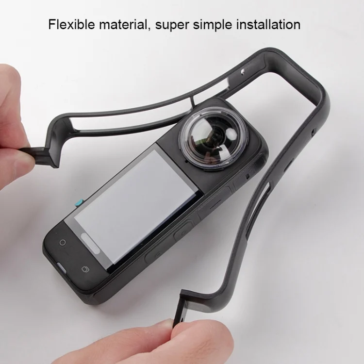 DCA3355B_4.webp For Insta360 X4 PC Plastic Protective Frame with PC Lens Cover Guard - Image 5