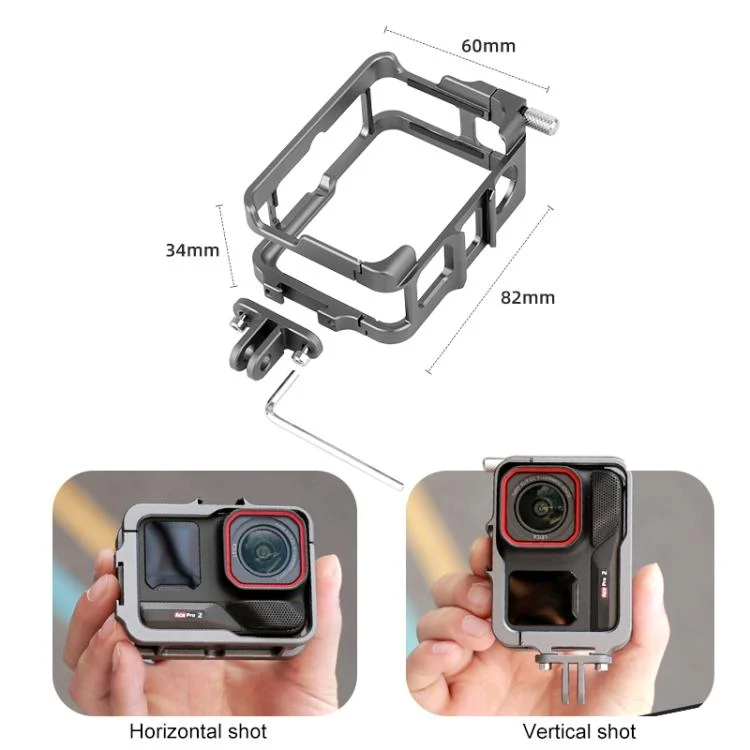 DCA3462_1.webp For Insta360 Ace Pro 2 Metal Protective Cage Adapter Frame - Image 2