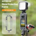 For Insta360 X4 Sunnylife Metal Protective Cage Rig with Cold Shoe Bases & Tripod Adapter - Image 2