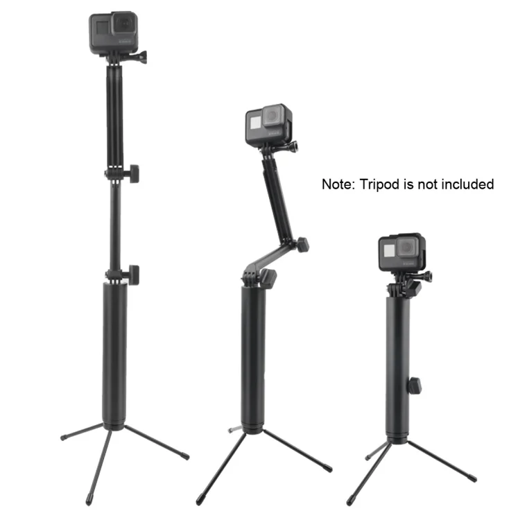 DCA4101B_5.webp 3-Way Monopod + Magic Mount Selfie Stick for GoPro, Insta360, DJI and Other Action Cameras, Length: 24.5-63cm - Image 6