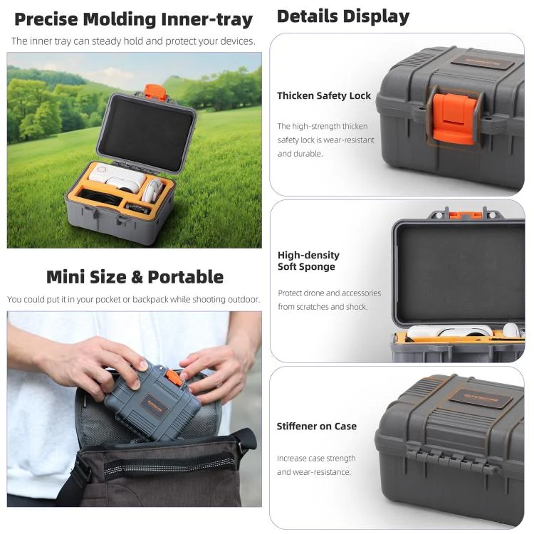 DCA4145H_4.webp For Insta360 GO Ultra Sunnylife Mini Travel Box Waterproof Carrying Box Shock-proof Hard Shell - Image 5