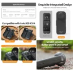 For Insta360 X5 / X4 Sunnylife Integrated Lens Screen Protective Cover Camera Case with Strap - Image 4