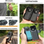 For Insta360 X5 / X4 Sunnylife Integrated Lens Screen Protective Cover Camera Case with Strap - Image 6